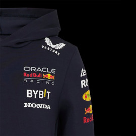 Red Bull Kapuzenjacke F1 Racing Team Verstappen Perez Canvas Marineblau TJ5291-190 - Kinder