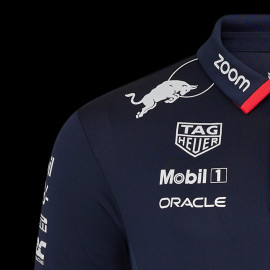 Red Bull Racing Polohemd F1 America race Verstappen Perez Marineblau TM5972-190 - Herren