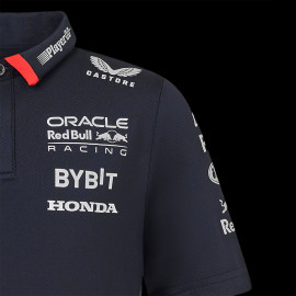 Red Bull Racing Polohemd F1 America race Verstappen Perez Marineblau TJ5972-190 - Kinder