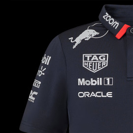 Red Bull Racing Polohemd F1 America race Verstappen Perez Marineblau TJ5972-190 - Kinder