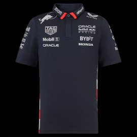 Red Bull Racing Polohemd F1 America race Verstappen Perez Marineblau TJ5972-190 - Kinder