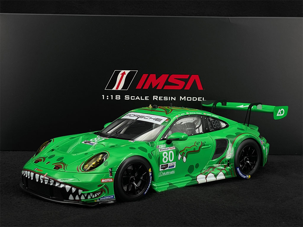 Porsche 911 GT3 R Type 992 n° 80 Rexy 12h Sebring 2023 1/18 Top