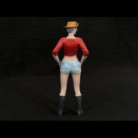 Figur sexy Mädchenmit Hut und dunkler Brille Diorama 1/18 Premium 18023