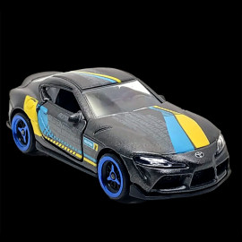 Toyota GR Supra SZ-R Grey Yellow blue Racing Cars 1/59 Majorette 212084009SMO