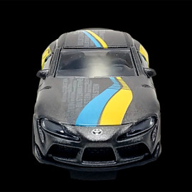 Toyota GR Supra SZ-R Grey Yellow blue Racing Cars 1/59 Majorette 212084009SMO