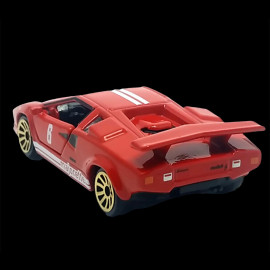 Lamborghini Countach LP400 n° 6 Red White Racing Cars 1/59 Majorette 212084009SMO