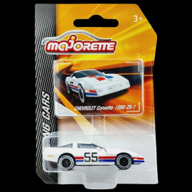 Chevrolet Corvette 1990 ZR-1 n° 55 White Red Blue Racing Cars 1/59 Majorette 212084009SMO