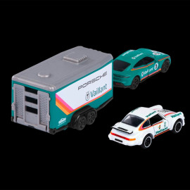 Porsche Vaillant Kremer Set Race trailer 1/59 Majorette 212053111