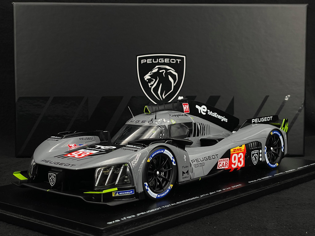 ミニカー Peugeot 9X8 4th WEC Fuji 2022 Peugeot 9X8 n° 93 4th 6h Fuji 2022 1/18 Spark 18S875 - Elfershop