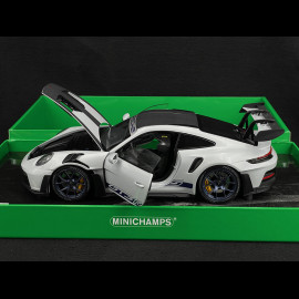 Porsche 911 GT3 RS Type 992 2022 Nürburgring Edition GT Silber / Blaue Streifen 1/18 Minichamps 110062021