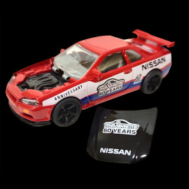 Nissan Skyline GT-R R34 Anniversary Edition 60 Jahre Rot 1/59 Majorette 212054102