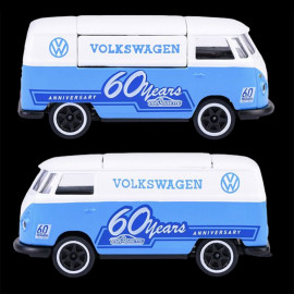 VW Transporter Bulli T1 Anniversary Edition 60 Jahre Blau / Weiß 1/59 Majorette 212054102
