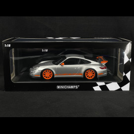 Porsche 911 GT3 RS Type 997 2007 GT Silber 1/18 Minichamps 155062120