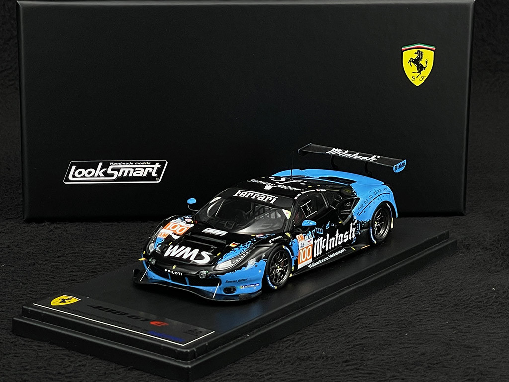 Miniature Ferrari 488 1/43 Look Smart GTE EVO No.74 Kessel Racing 24h Le Mans 2023 1:43