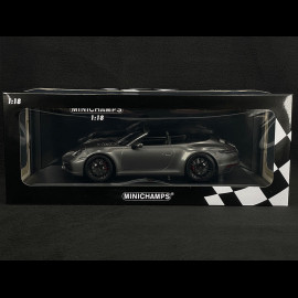 Porsche 911 Carrera 4 GTS Cabriolet Type 992 2020 Metallic Achatgrau 1/18 Minichamps 155063031