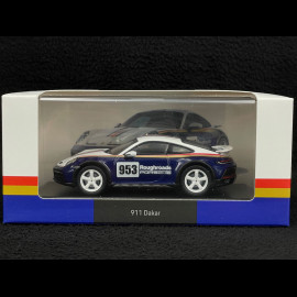 Porsche 911 Dakar Type 992 2023 Roughroads N° 953 Rally Design Gentian Blue / White 1/43 Spark WAP0200020PDKR