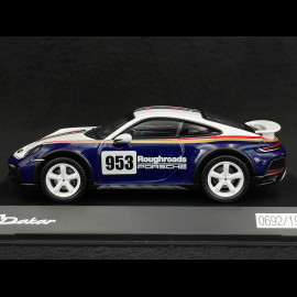 Porsche 911 Dakar Type 992 2023 Roughroads N° 953 Rally Design Gentian Blue / White 1/43 Spark WAP0200020PDKR