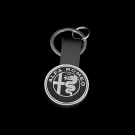 Alfa Romeo Keyring Round Black