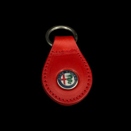 Alfa Romeo Schlüsselanhänger Rot Leder