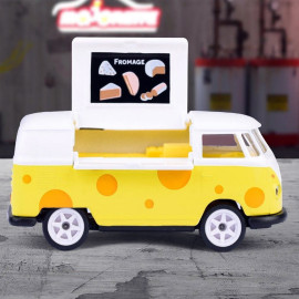 Volkswagen T1 Combi French Touch Deluxe cars Fromagerie Yellow / White 1/59 Majorette 212055013