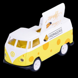 Volkswagen T1 Combi French Touch Deluxe cars Fromagerie Yellow / White 1/59 Majorette 212055013