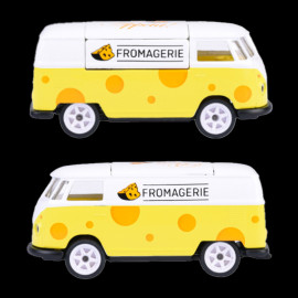 Volkswagen T1 Combi French Touch Deluxe cars Fromagerie Yellow / White 1/59 Majorette 212055013