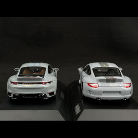 Duo Porsche 911 Sport Classic Type 992 2022 & Type 997 2010 Sport Grey Metallic 1/43 Spark WAP0200100PSCG / WAP0200110RSCL