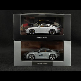 Duo Porsche 911 Sport Classic Type 992 2022 & Type 997 2010 Sport Grey Metallic 1/43 Spark WAP0200100PSCG / WAP0200110RSCL