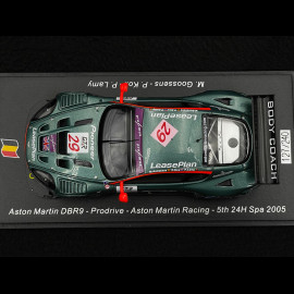 Aston Martin DBR9 n° 29 5. 24h Spa 2005 1/43 Spark 100SPA20