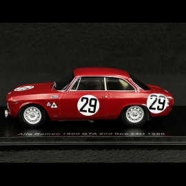 Alfa Romeo 1600 GTA n° 29 2. 24h Spa 1966 1/43 Spark 100SPA09