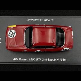 Alfa Romeo 1600 GTA n° 29 2. 24h Spa 1966 1/43 Spark 100SPA09