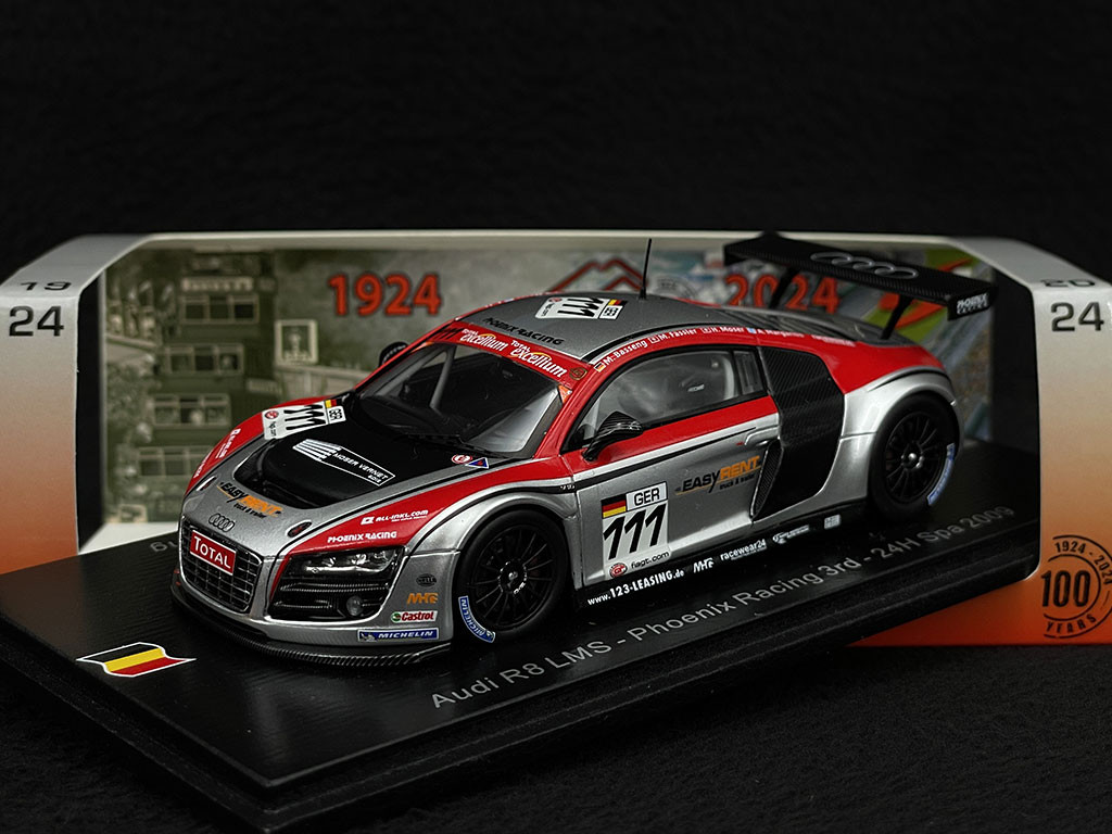 Audi R8 LMS n° 111 3th 24h Spa 2009 1/43 Spark 100SPA21 - Elfershop