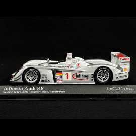 Audi R8 Infineon n° 1 Winner 12h Sebring 2003 1/43 Minichamps 400031391