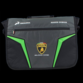 Lamborghini Messenger bag Squadra Corse Tarpaulin Black / Green LCUSB283504