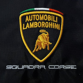 Lamborghini Messenger bag Squadra Corse Tarpaulin Black / Green LCUSB283504