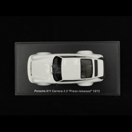 Porsche 911 Carrera RS 3.0 1974 Press Released Grand Prix White 1/43 Spark S4927