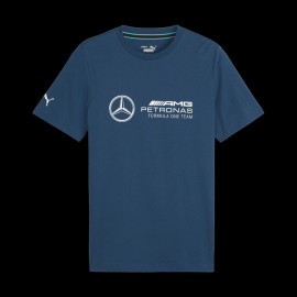 Mercedes T-shirt AMG Petronas Puma F1 Team Giant logo Ocean Blue 623762-07 - men