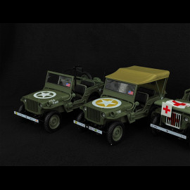 Set of 4 Jeep Army 1944 Special D-Day 1/18 Norev