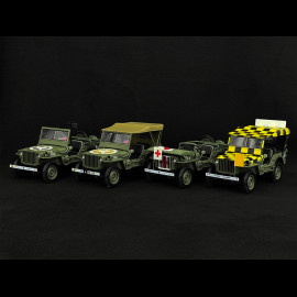 Set von 4 Jeep Army 1944 Special D-Day 1/18 Norev