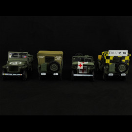 Set of 4 Jeep Army 1944 Special D-Day 1/18 Norev