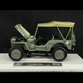 Jeep Army 1944 1st Infantry Division US Army Green 1/18 Norev 189017