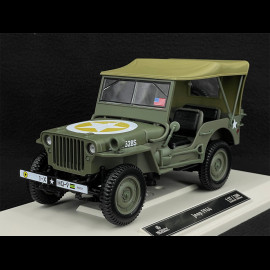 Jeep Army 1944 1st Infantry Division US Army Green 1/18 Norev 189017