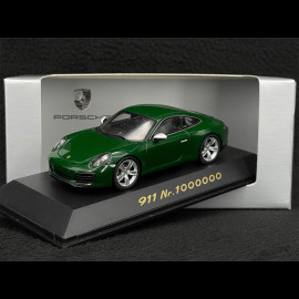 Porsche 911 type 991 Carrera S N ° 1 million 1000000 Irischgrün 1/43 Spark WAP0209100H