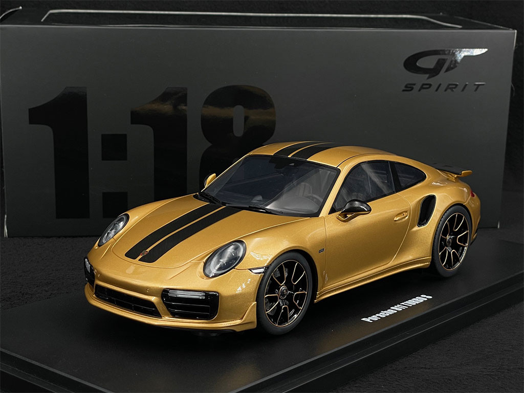 Porsche 911 Turbo S Exclusive Type 991 2018 Gold 1/18 GT Spirit