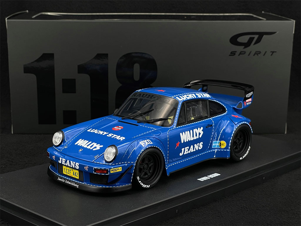 GT-SPIRIT 1:18 Porsche 911 (964) RWB Rauh-Welt Osho bleu GT448 modèle voiture GT448 9580010312771