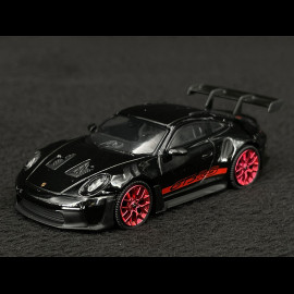 Porsche 911 GT3 RS Type 992 2022 Black / Red Stripes 1/64 Mini GT MGT00681-L