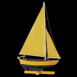 Boot - Segelboot Gelb 26 cm Holz
