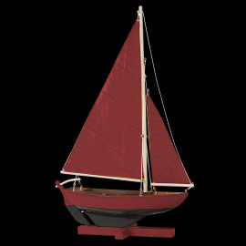 Boat - Sailing dinghie Red Sail 26 cm Wood