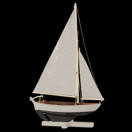 Boot - Segelboot Weiß  26 cm Holz