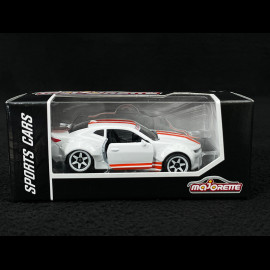 Chevrolet Camaro Racing Sports Premium Showbox Weiß / Orange 1/59 Majorette 212052793STB